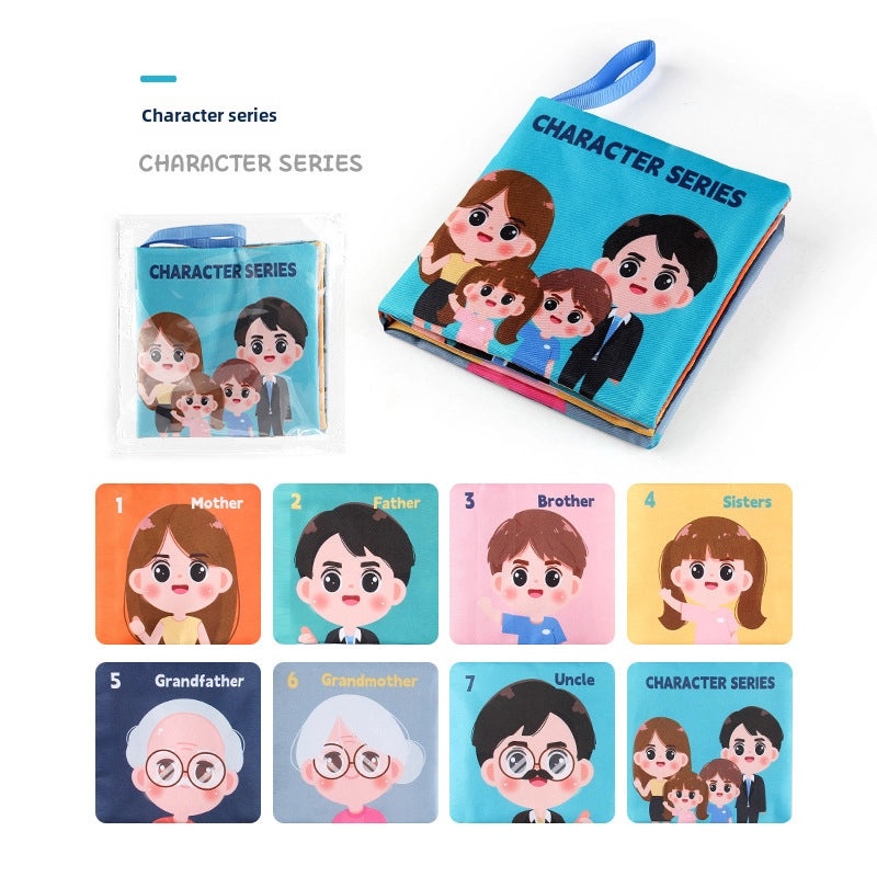 Early Learning Baby Cloth Book English Animals & Vehicles Toddler Cognitive Toy|Baby Educational Toys