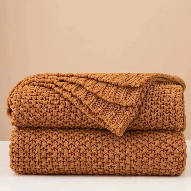 Nordic Tassel Knit Wool Blanket for Office and Sofa | Home & Living Blankets