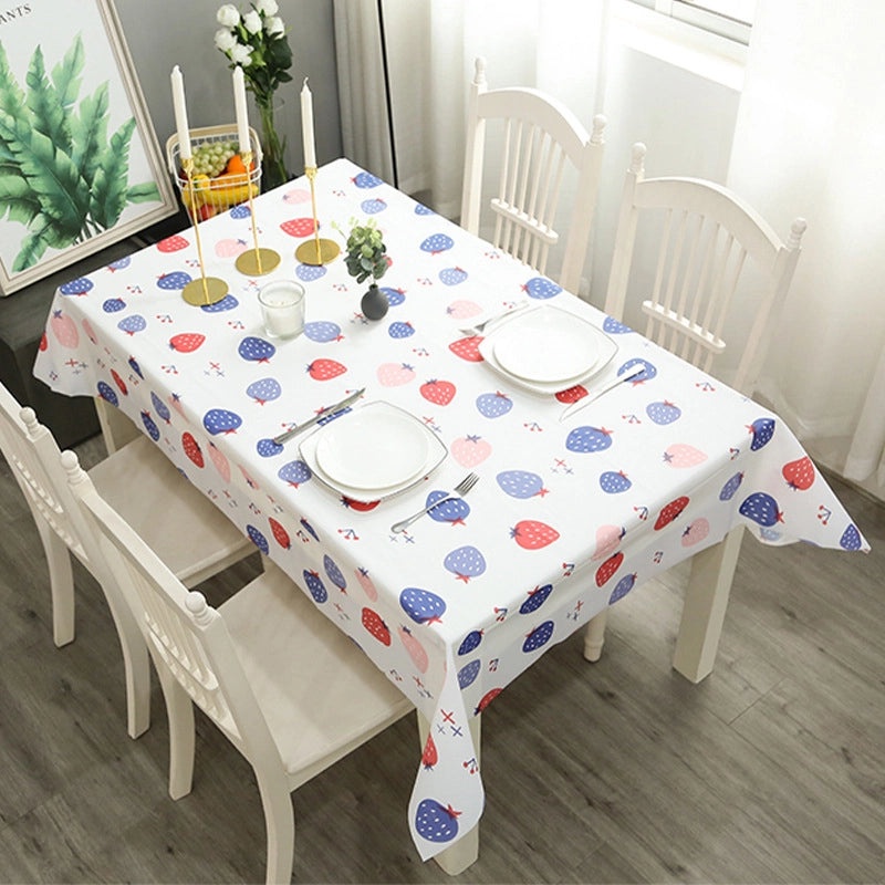 Modern Nordic PVC Tablecloth, Waterproof Oil-proof, Anti-scalding, Disposable Plaid Design|Home & Kitchen Textiles