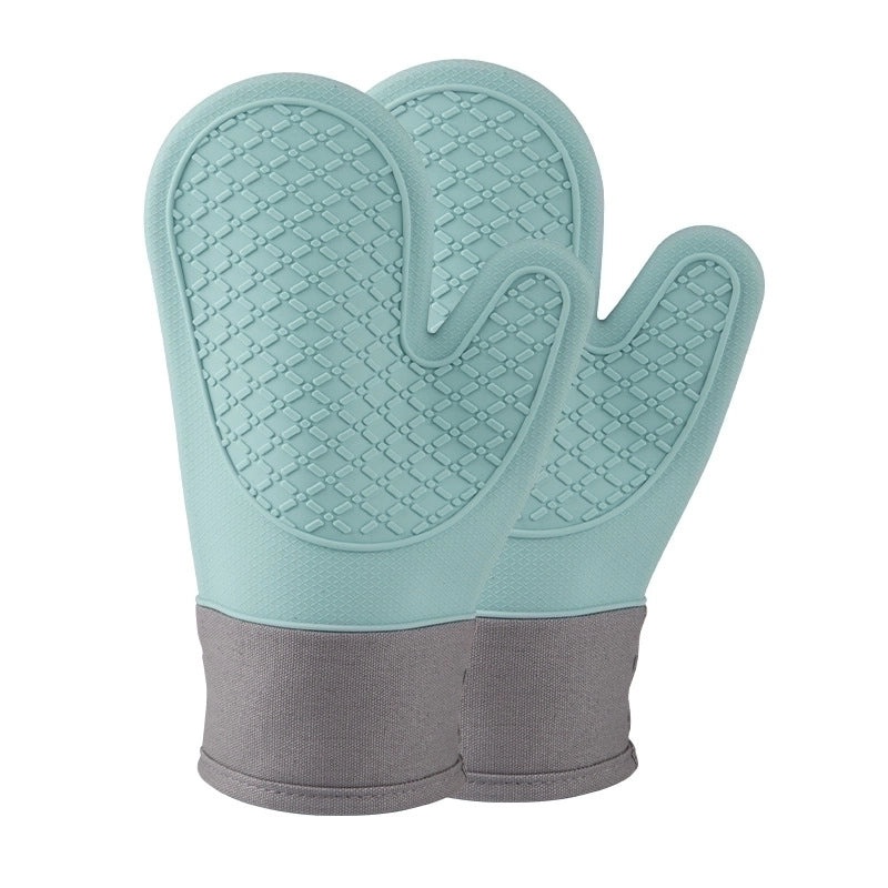 Heat Resistant Color Block Silicone Gloves for Kitchen Use | Kitchen & Dining Accessories