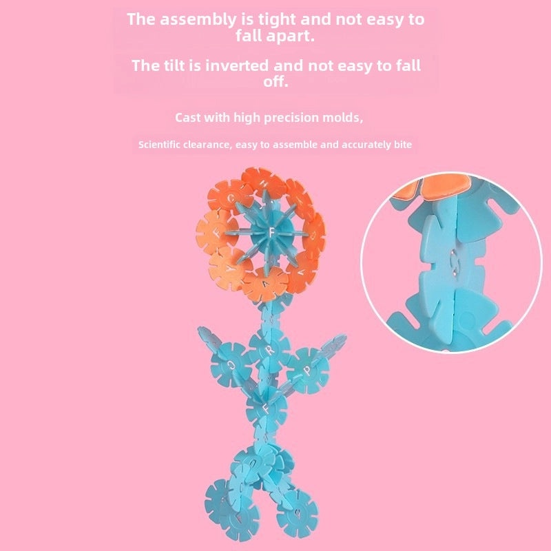 Snowflake Building Blocks for Kids Aged 3-6, Thickened Educational Puzzle Toys for Boys and Girls|Children's Educational Toys