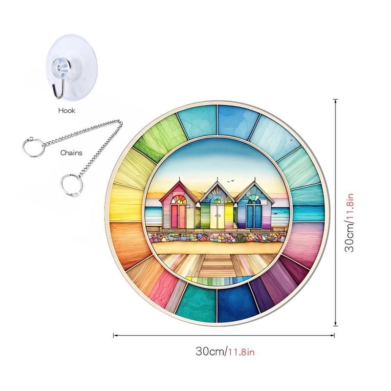 Chinoiserie Inspired Geometric Iron Pendant Wall Art for Vacation Home Decor | Wall Art & Decor