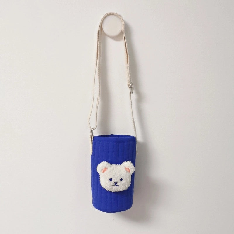 Adorable Bear Pattern Fabric Cup Sleeve 1pc | Drinkware Accessories
