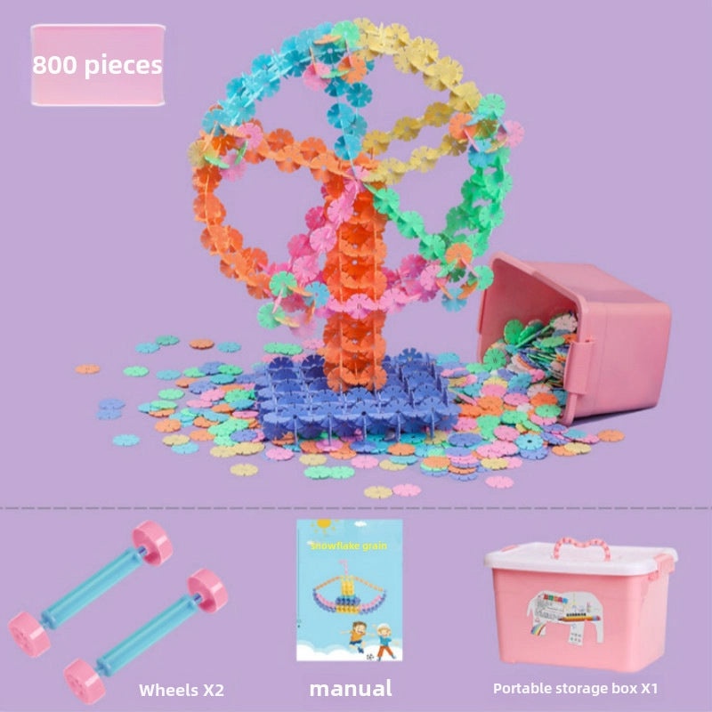 Snowflake Building Blocks for Kids Aged 3-6, Thickened Educational Puzzle Toys for Boys and Girls|Children's Educational Toys