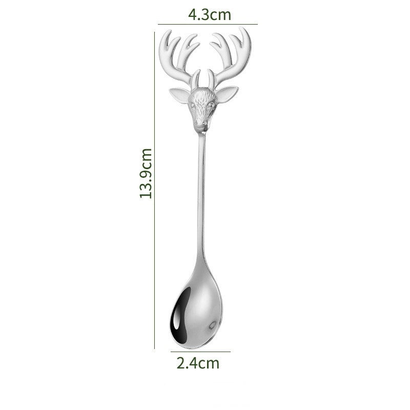 Cute Animal Design 304 Stainless Steel Spoon Single Piece|Kitchen Utensils