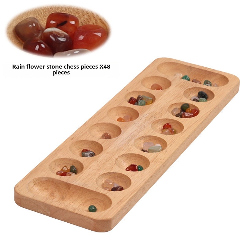 Solid Wood African Chess & Mancala Puzzle Game for Kids | Toys & Games