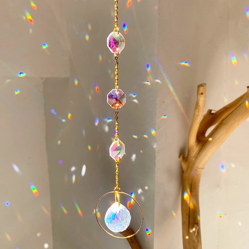 Geometric Moon Crystal Pendant Minimalist Wall Decor|Home Decor