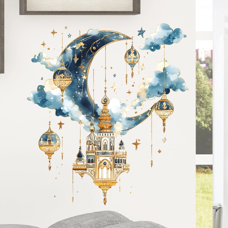 Elegant Star and Moon PVC Wall Decals for Window Decoration|Home Decor & Wall Stickers