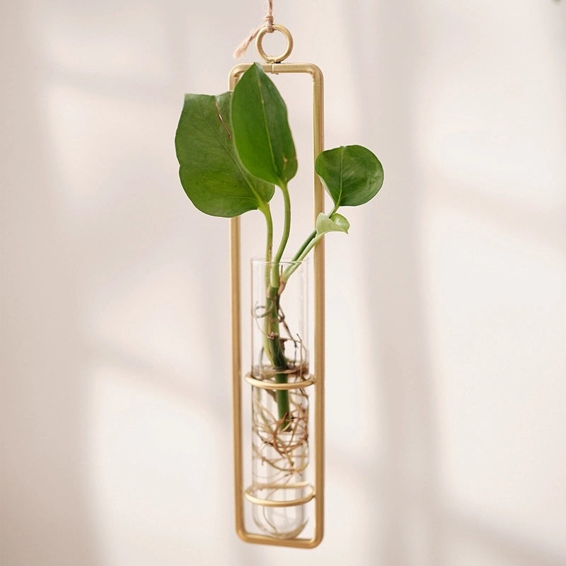 Nordic Glass Vase Pendant Light Green Plant Holder Wall Hanging Hydroponic Decoration|Home Decor & Lighting