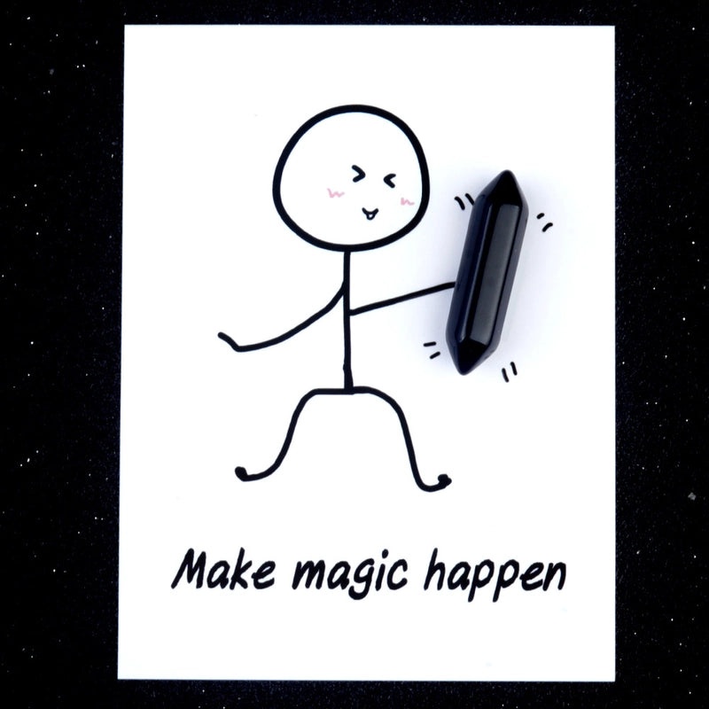 Double Tip Hexagon Prism Smile Gemstone Card Unisex Jewelry Accessory | Unisex Jewelry