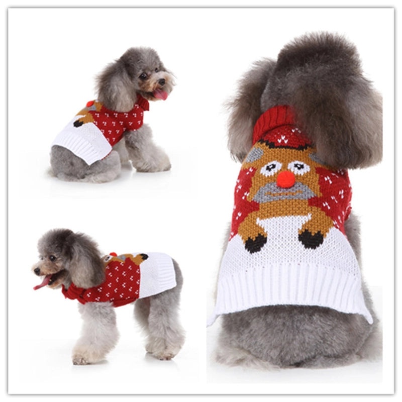 Cozy Polyester Christmas Reindeer Pet Outfit | Holiday Pet Apparel