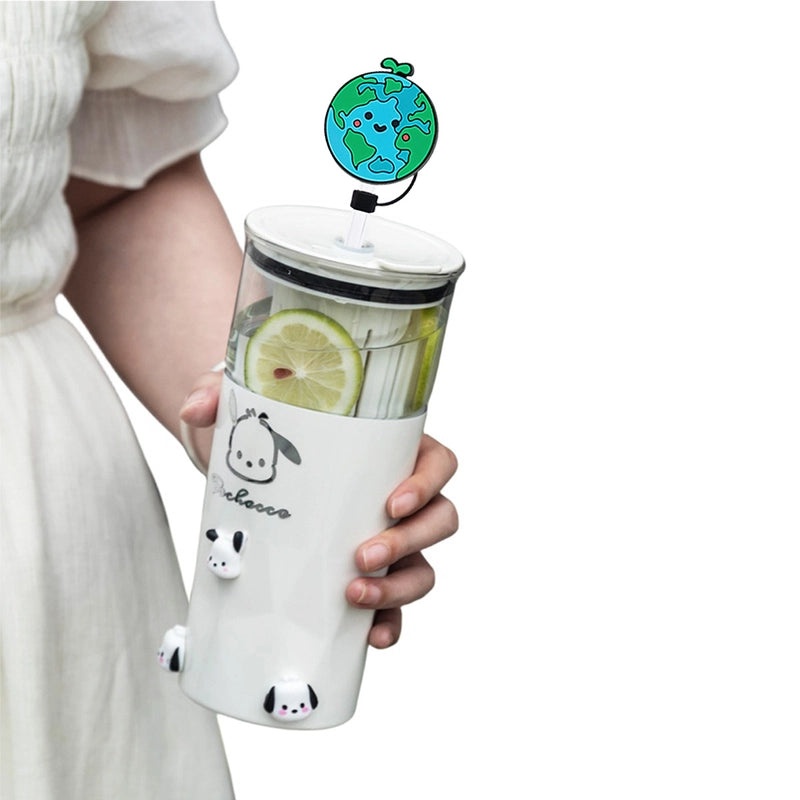 Adorable Alphabet Silicone Straw Caps 10 Pieces/Set|Drinkware Accessories