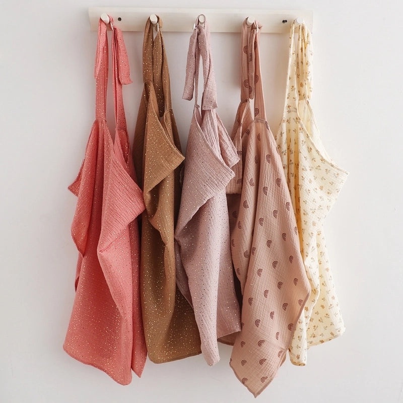 Cartoon Minimalist Solid Color Cotton Baby Blanket Soft Spring Swaddle Wrap|Baby Blankets & Swaddles