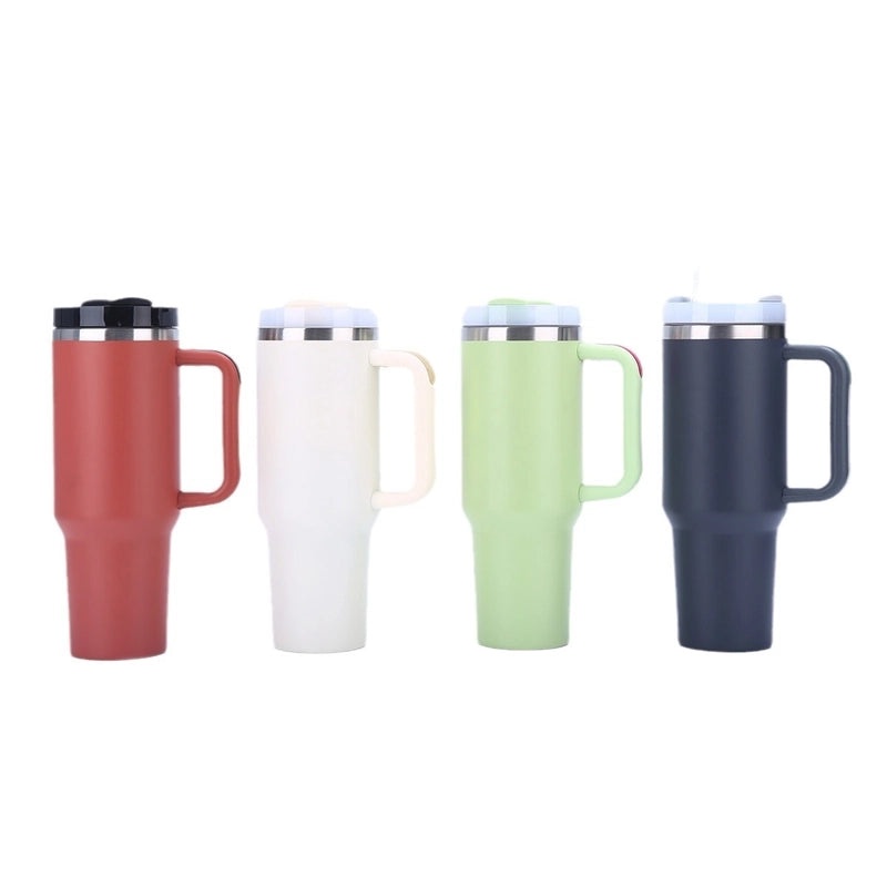 Retro Solid Color Stainless Steel Thermos Cup 304 & 201 Durable Insulated Mug | Drinkware & Thermoses