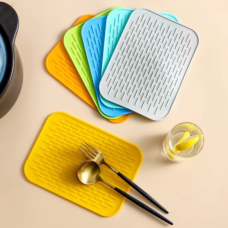 Silicone Heat Insulation Mat Non-Slip Durable Waterproof Coaster Plate Bowl Mat for Dining Table | Kitchen Accessories