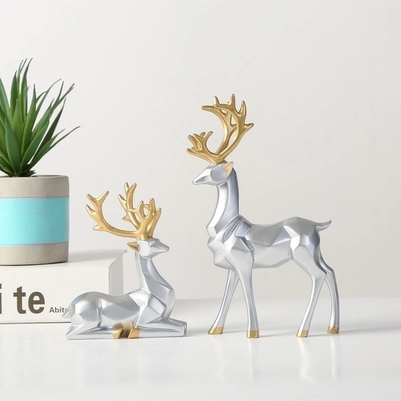 Minimalist Christmas Elk Resin Ornament Holiday Artificial Decoration|Christmas Decorations
