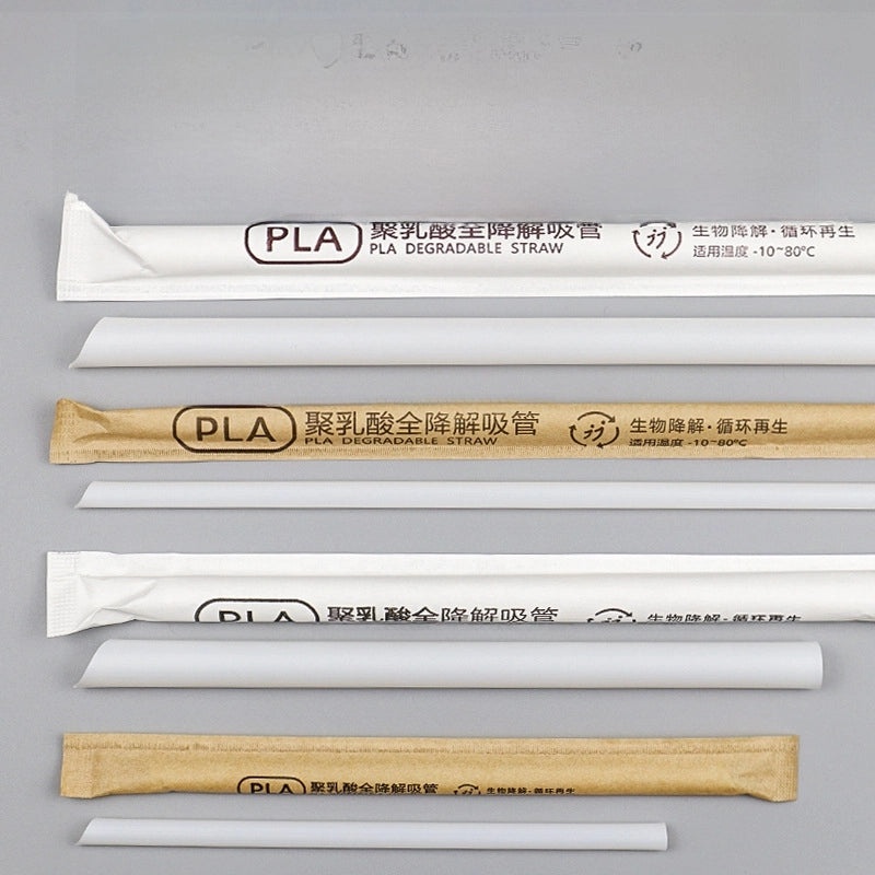 Biodegradable PLA Straws for Hot Drinks | Disposable Milk Tea Coffee Straws | Eco-Friendly Individually Packaged | Drinkware Accessories|Straws &