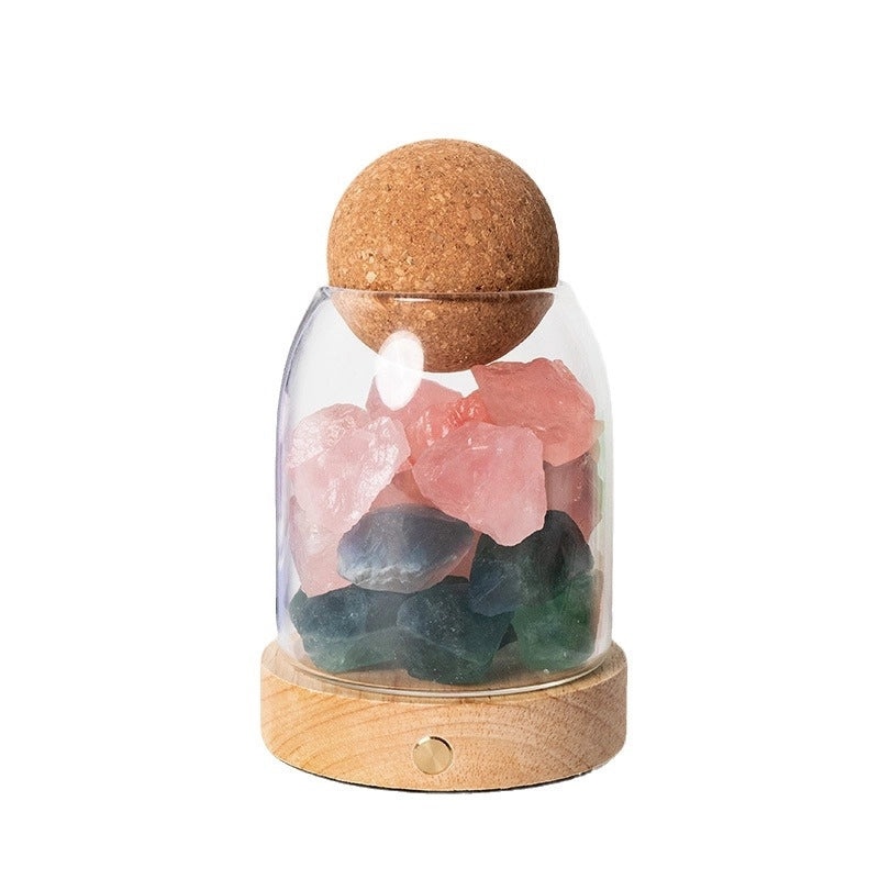 Chinoiserie Style Geometric Crystal Aromatherapy Night Lamp Decorative Lighting Accessories|Home Decor & Lighting