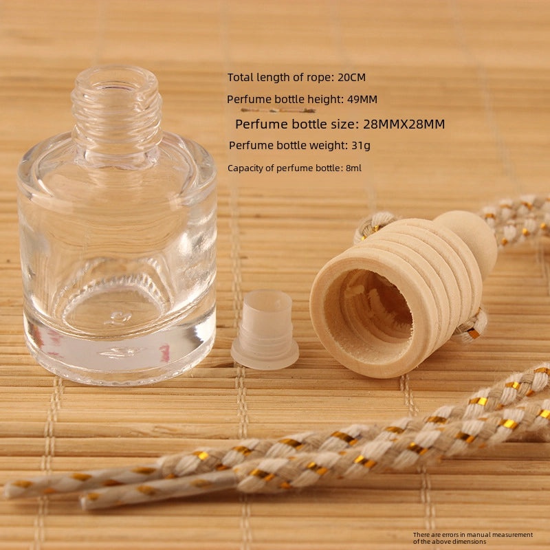 Car Aromatherapy Pendant 8ml Cylindrical Perfume Bottle with Logo | Car Fragrance Accessories