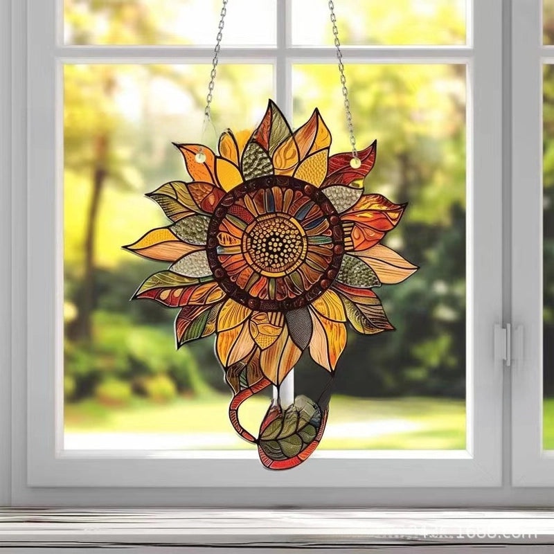 Sunflower Acrylic Window Hanging Light | Home Decor Lighting