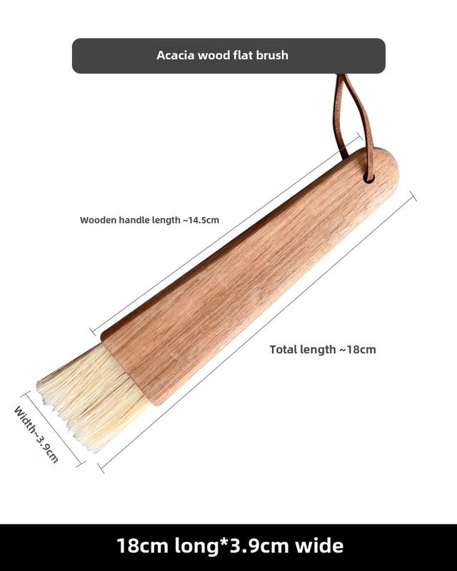 Barbecue and Baking Brush with Beech Wood Handle, Round Oil and Coffee Grinder Brush | Kitchen & Dining Utensils