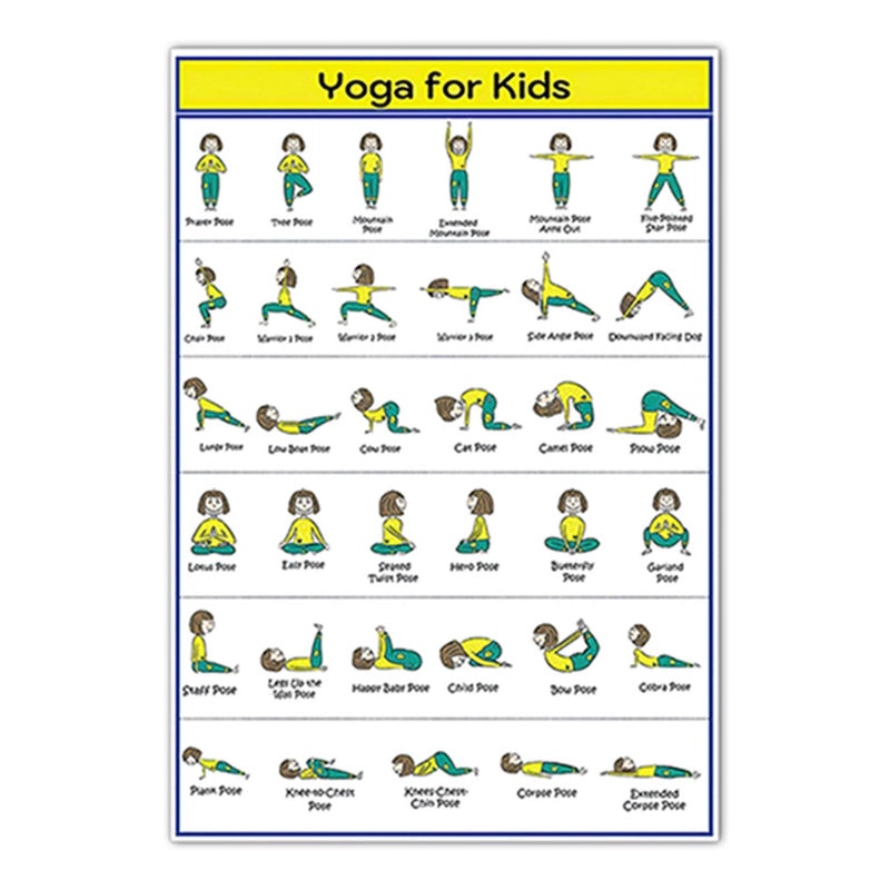 Vintage Yoga Asana Poster Abstract Art Canvas Painting for Bedroom and Living Room | Wall Art & Decor