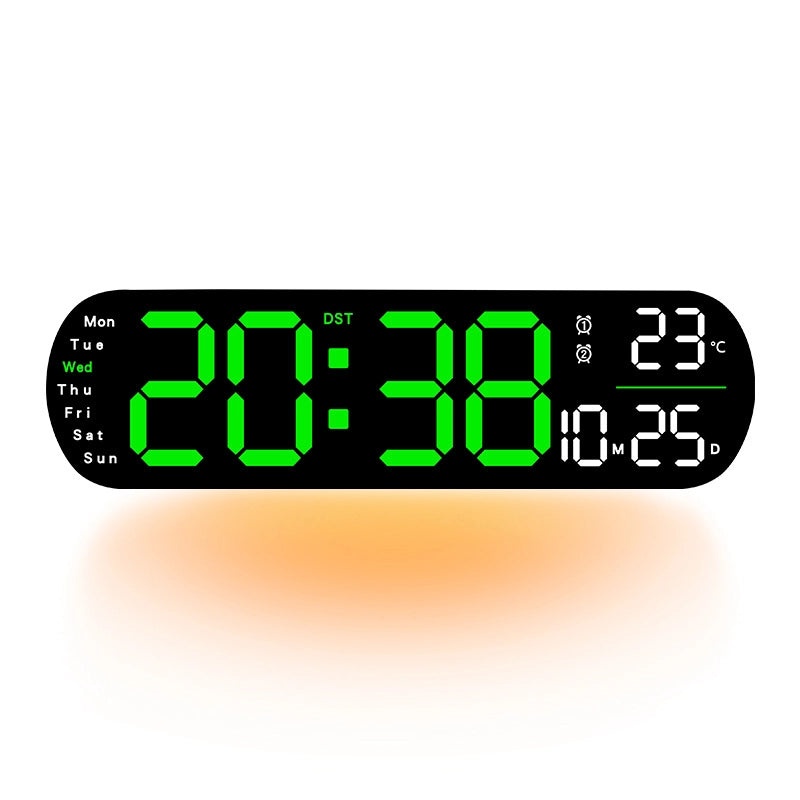 Creative Multi-Function LED Digital Wall Clock Large Screen Alarm Clock for Living Room Timing 5502|Home Decor Clocks