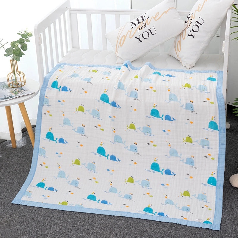 Soft Baby Bath Towel | Newborn Six-layer Gauze Cotton Absorbent Bath Quilt | Baby Care Essentials|婴儿用品