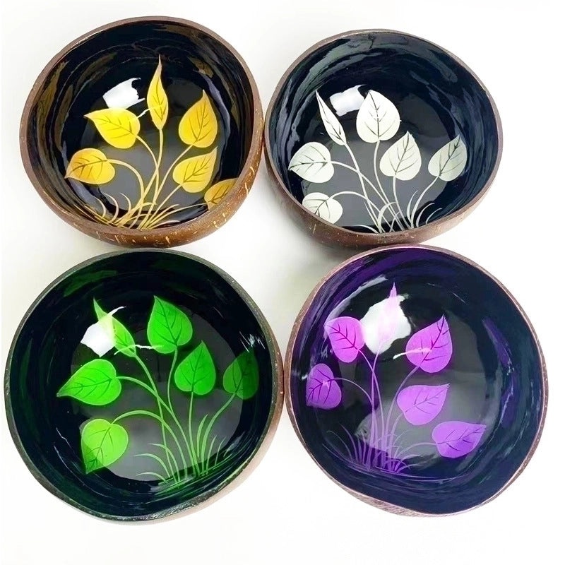 Natural Coconut Shell Charcoal Tableware Plate | Eco-Friendly Dining Accessories