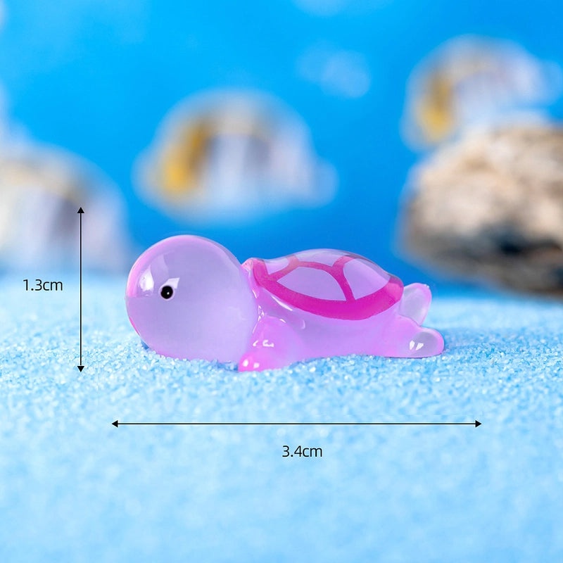 Luminous Mini Turtle Resin Ornament for Fish Tank Moss Landscaping | Aquarium Decorations