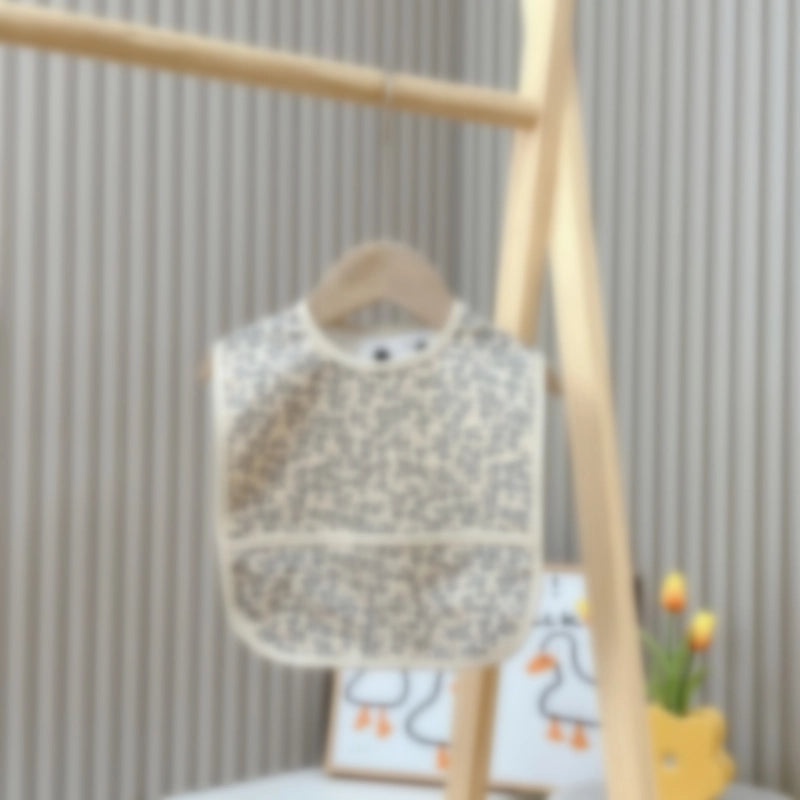 Waterproof Baby Bib with Cartoon Print Sleeveless PU Spit Bag Soft Infant Feeding Accessory|Baby Accessories