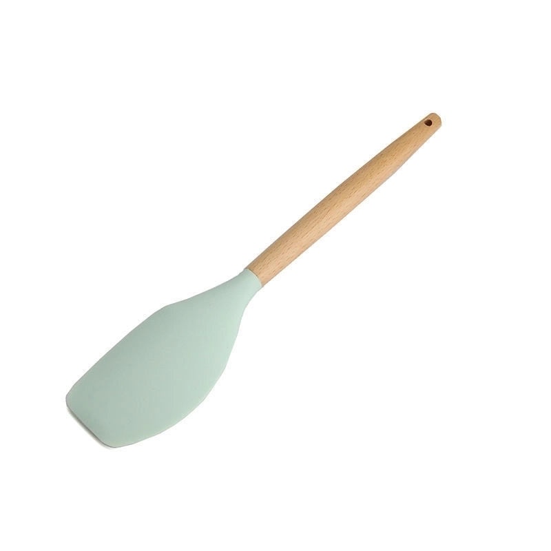 Minimalist Solid Color Wooden and Silicone Kitchen Tools|Kitchenware & Utensils
