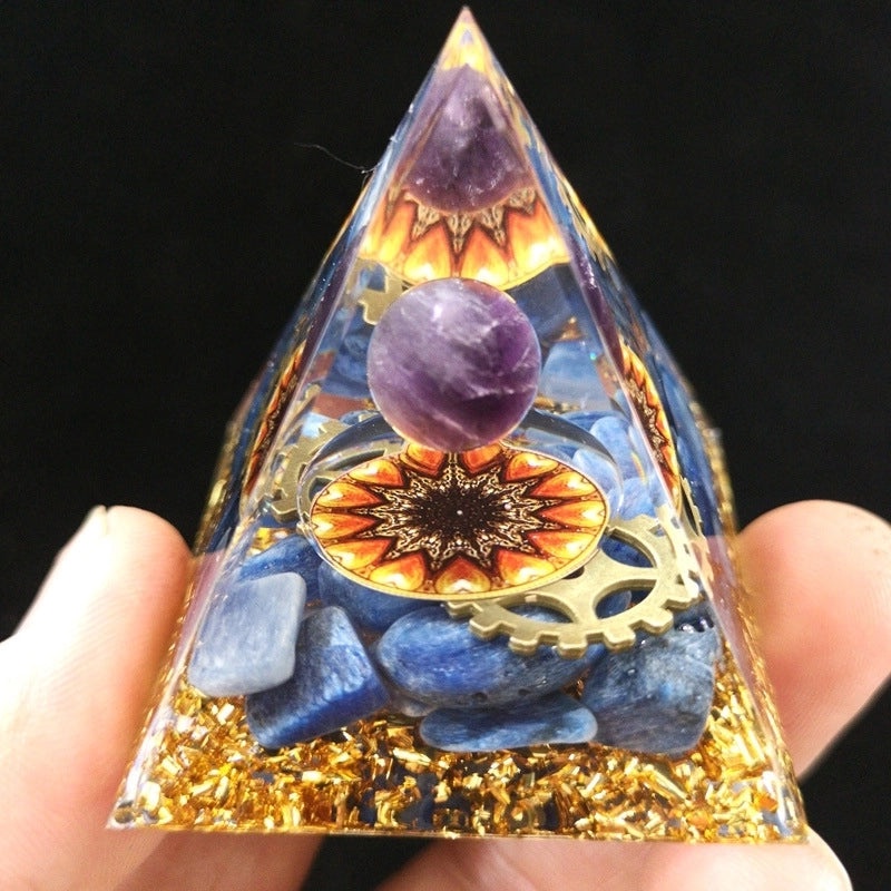 5cm Crystal Pyramid Resin Sculpture with Geometric Design for Home Decor|Home Decoration