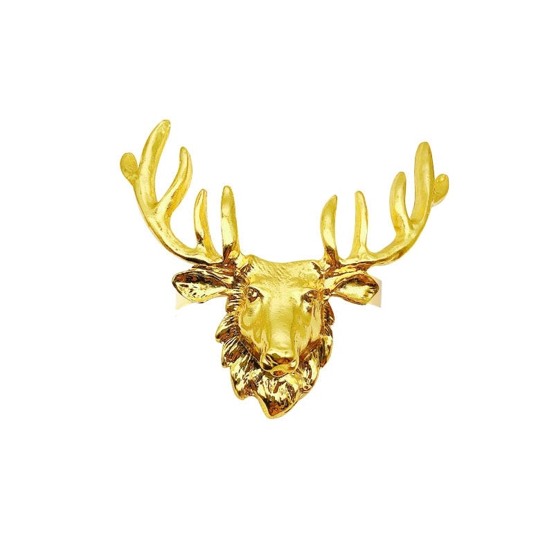 Christmas Cartoon Santa Claus Alloy Napkin Ring Casual Elegant Holiday Table Decor | Holiday Tableware