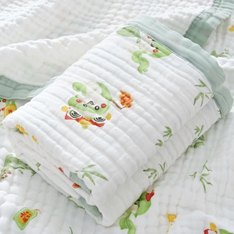 Soft Baby Bath Towel | Newborn Six-layer Gauze Cotton Absorbent Bath Quilt | Baby Care Essentials|婴儿用品