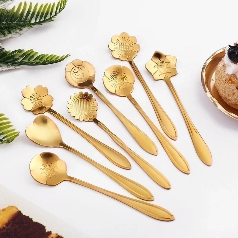 Vacation Floral Stainless Steel Spoon Single Piece | Kitchen & Dining Accessories