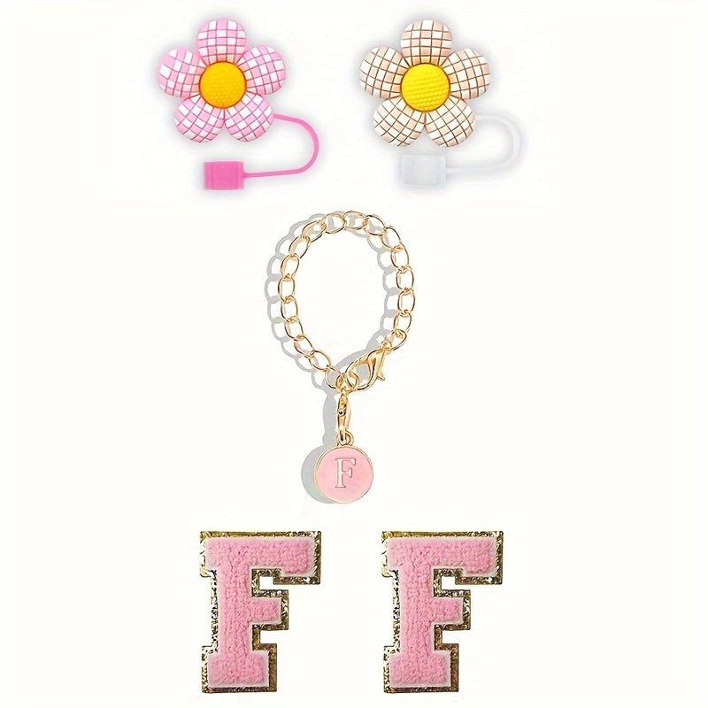 Embroidered Floral Letter Straw Cap for Casual Elegant Style|Fashion Accessories Hats & Caps