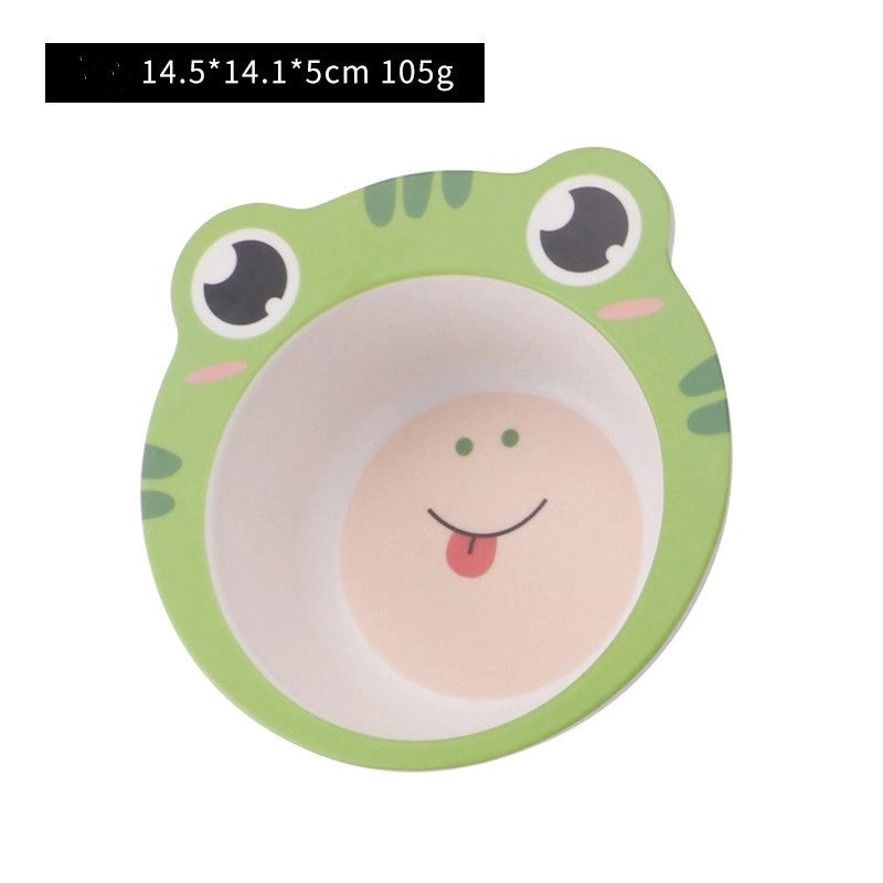 Adorable Cartoon Bamboo Fiber Kids Tableware Single Piece|Kitchen & Dining