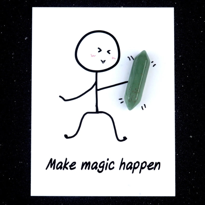 Double Tip Hexagon Prism Smile Gemstone Card Unisex Jewelry Accessory | Unisex Jewelry