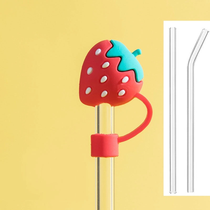 Silica Gel Flower Straw Cap for Drinks, Casual Elegant Decorative Cover, 1 Piece|Drinkware Accessories