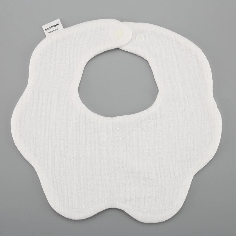 360 Degree Petal Shape Baby Bib Soft Cotton Newborn Saliva Towel Adjustable Infant Drool Bib|Baby Accessories