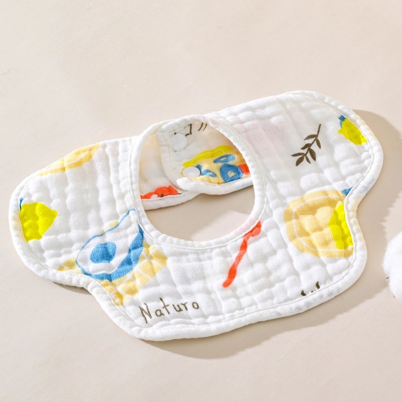 Adorable Cartoon Bear & Elephant Cotton Burp Cloths for Babies|Baby Accessories