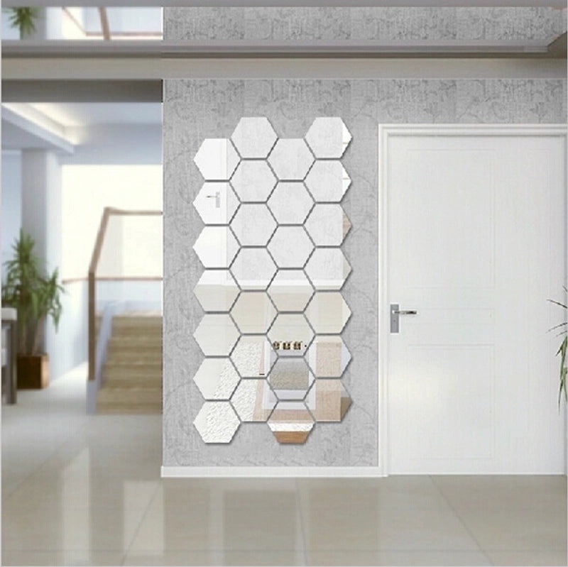 Stylish Geometric Hexagon Acrylic Wall Decal|Home Decor Wall Stickers
