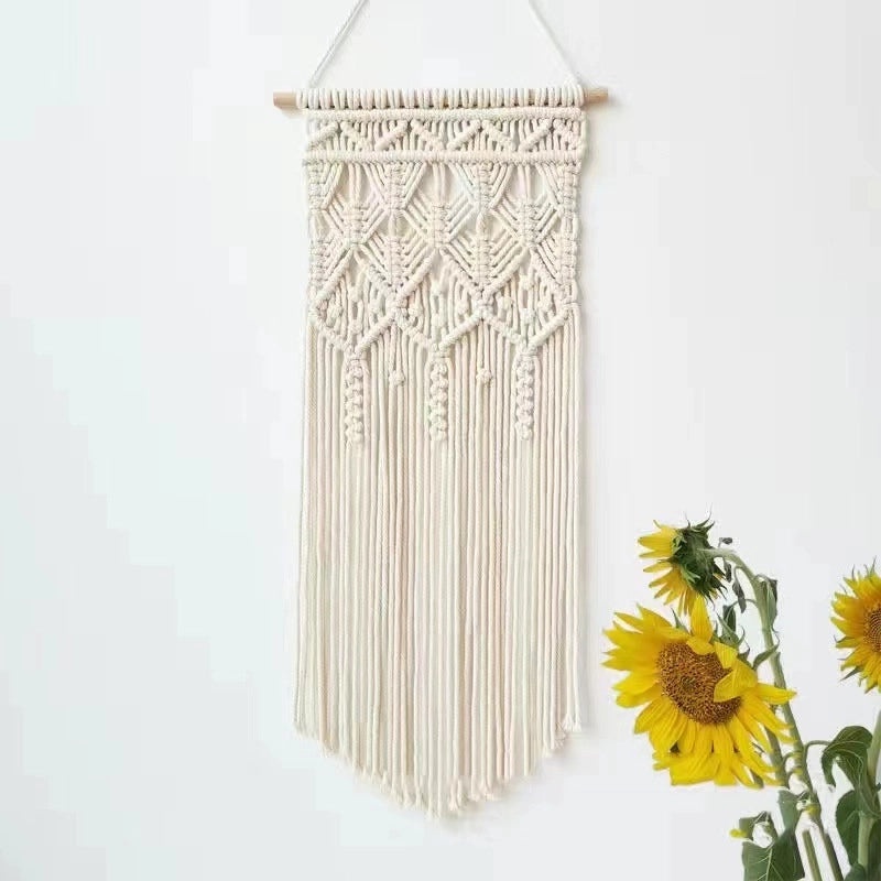 Striped Cotton Tapestry Wall Hanging for Vacation Vibes|Home Decor Wall Art