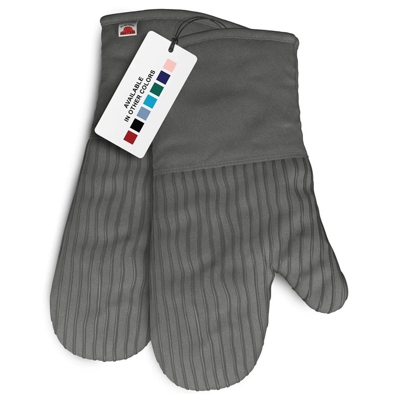 Heat Resistant Cotton Gloves with Silica Gel Stripes for Kitchen Use|Kitchen Gloves & Mitts