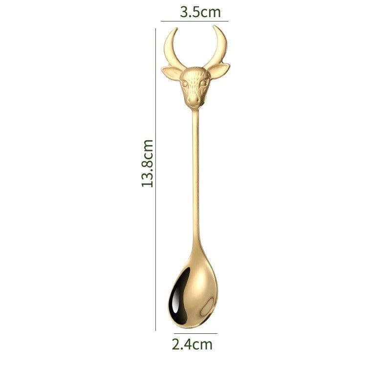 Cute Animal Design 304 Stainless Steel Spoon Single Piece|Kitchen Utensils