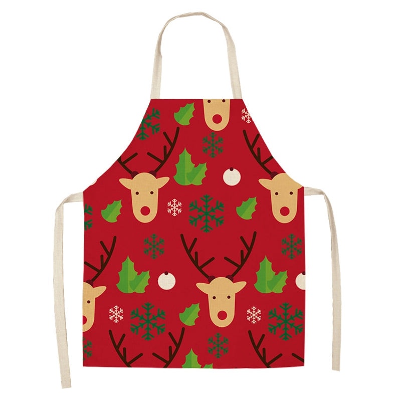 Holiday Themed Synthetic Fiber Apron with Text Design 1 Piece|Kitchen & Dining Accessories