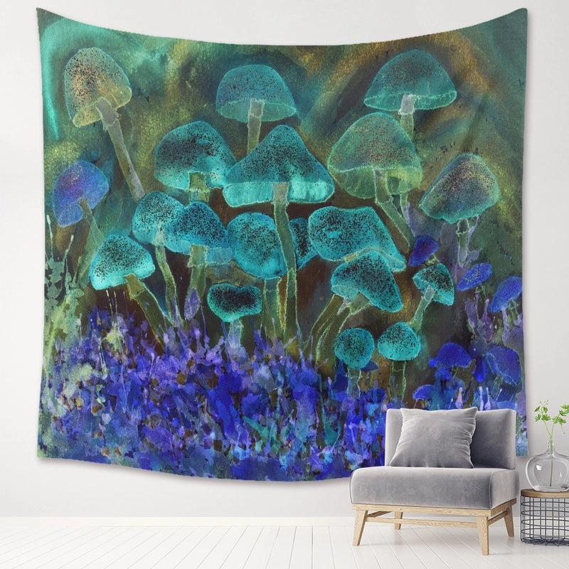 Mushroom Themed Wall Tapestry for Home Decor | Home Decor & Wall Art