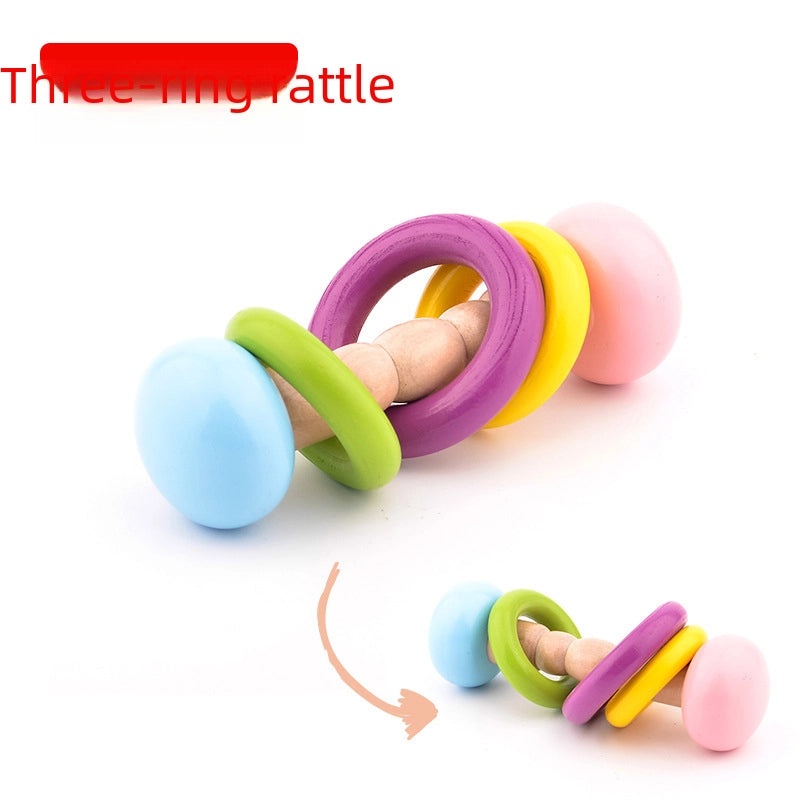 Wooden Hand Rattles Set of 4 Infant Musical Toys Early Learning Baby Toys | Baby & Toddler Toys