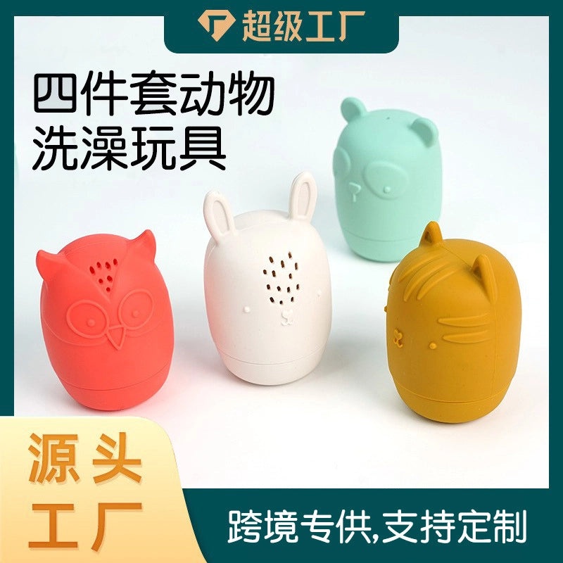 Ojani Silicone Baby Bath Toy for Ages 1-3 - Animal Shapes Interactive Water Play | Baby Bath Toys